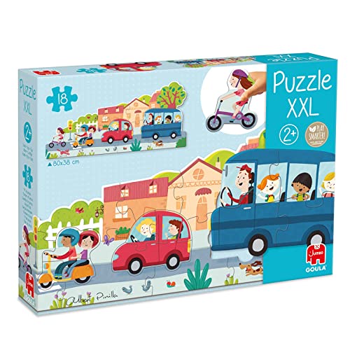 Goula 453428 Fahrzeuge XXL Puzzle, Kinderpuzzle von Dujardin
