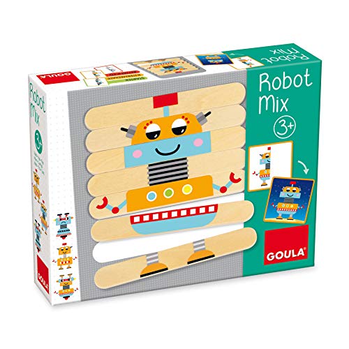Goula 50212 Robot Mix Lernspiel für Kinder, bunt von Goula