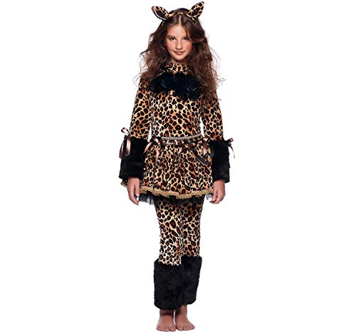 Unbekannt Kinder Kostüm Tier Leopard Deluxe braun Fasching Karneval 122, 128, 134, 140 (128) von Unbekannt