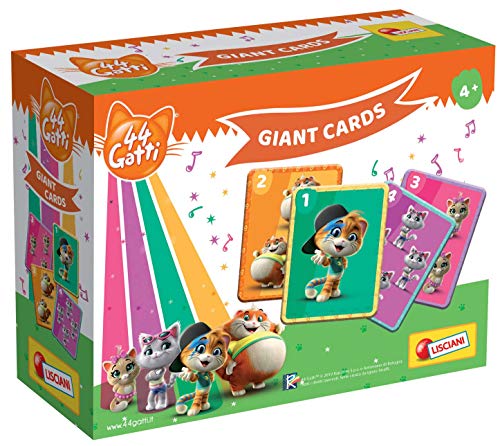 Liscianigiochi, 76246, 44 Katzen, Riesenkarten von LISCIANI