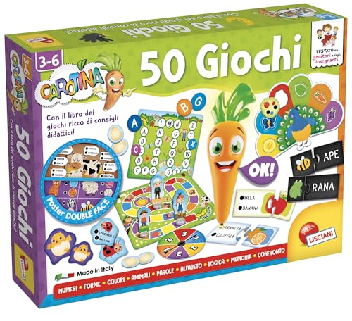 Liscianigiochi Carotina 50 Spiele für Kinder, Mehrfarbig, 76710, 3-6 Jahre Liscianigiochi Carotina 50 Spiele für Kinder, Mehrfarbig, 76710, 3-6 Jahre von Liscianigiochi