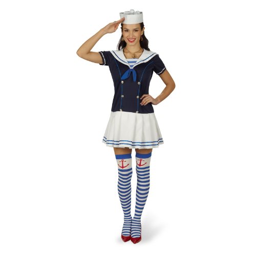 Kostüm Matrosin Sailor Girl Minikleid Damen für Karneval und Fasching - 40/42 von Elbenwald