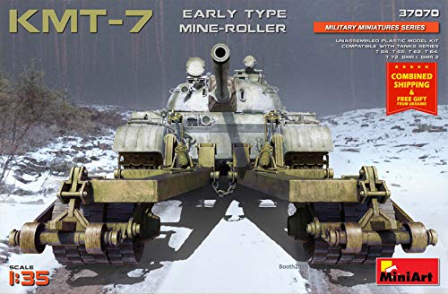 MiniArt 37070 1:35 Minenwaltze KMT-7 Frühe AUSF. - originalgetreue Nachbildung, Modellbau, Plastik Bausatz, Modellbausatz, Militär Bausatz, 1:35 Plastikbausatz von MiniArt