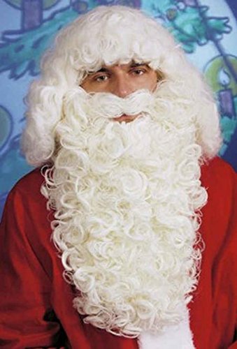 Unbekannt Nikolaus Weihnachtsmann Luxus naturfarben Weihnachtsmannperücke / Bart Unbekannt Nikolaus Weihnachtsmann Luxus naturfarben Weihnachtsmannperücke / Bart von Unbekannt