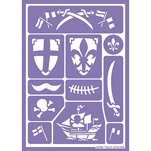 Oz International – GT41598 – Schmuck- und Kosmetik-Schablone – Ritter/Pirat Oz International – GT41598 – Schmuck- und Kosmetik-Schablone – Ritter/Pirat von GRIM'TOUT