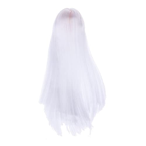 Unbekannt Puppenhaar langes Perücke Haarteil Für 1/6 weibliche Puppen Dress Up Zubehör - Weiß von Unbekannt
