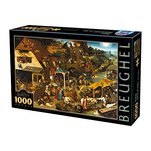 Unbekannt 73778-BR01 D-Toys Puzzle 1000 Teile Brueghel Pieter Flämische Sprichwörter, Multicolor von Unbekannt