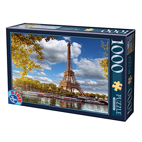 Unbekannt 74805-FP12 D-Toys Puzzle 1000 Teile Famous Places Eiffelturm Paris, Multicolor von Unbekannt