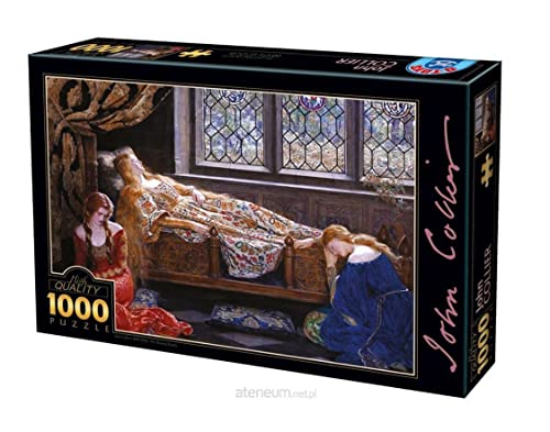 Unbekannt 73822-CO01 D-Toys Puzzle 1000 Teile John Collier The Sleeping Beauty, Multicolor von Unbekannt