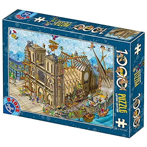 D-TOYS 77752 Puzzle 1000 Cartoon Collection_Notre Dame, Multicolored von D-TOYS