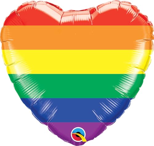 Unbekannt Qualatex 18 Zoll Regenbogen Gestreift Herzförmig Folien Ballon Unbekannt Qualatex 18 Zoll Regenbogen Gestreift Herzförmig Folien Ballon von Unbekannt