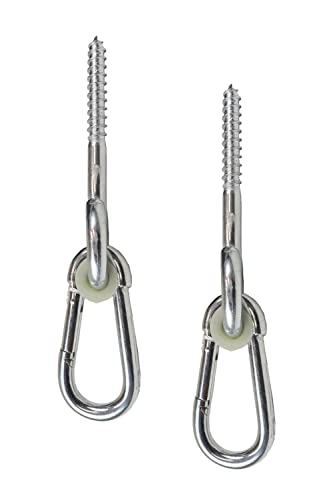 Schaukelhaken mit Karabiner, zum Einschrauben, Holzgewinde M12, Holzstärke ab 90 mm, 2er-Set Schaukelhaken mit Karabiner, zum Einschrauben, Holzgewinde M12, Holzstärke ab 90 mm, 2er-Set von Unbekannt