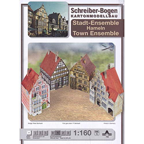 Unbekannt Schreiber-Bogen, Kartonmodellbau. Stadt-Ensemble Hameln (1:160) von Unbekannt