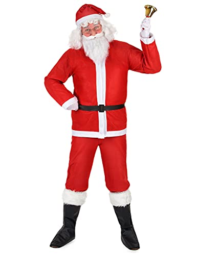 Unbekannt Set Weihnachtsmann-Kostüm für Erwachsene - Rot von Unbekannt