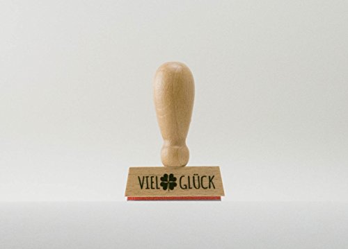 Stempel, Viel Glück 45mm x12mm, Holzstempel Stempel, Viel Glück 45mm x12mm, Holzstempel von Stempel