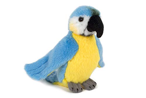 Trigon Stofftier Papagei blau 13 cm, Kuscheltier Plüschtier Ara Vogel Vögel von Trigon