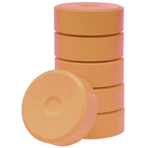 Unbekannt Tempera-Blöcke, Tempera Farb Pucks - Farbtabletten Ø 55mm 6 Stück ocker von Unbekannt