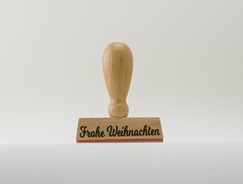 Unbekannt Webermann Holz Stempel Frohe Weihnachten - Weihnachtsgrußstempel für die Grußkarten, Einladungen, Geschenke, Biletts - Frohe Weihnachten Stempel von Unbekannt