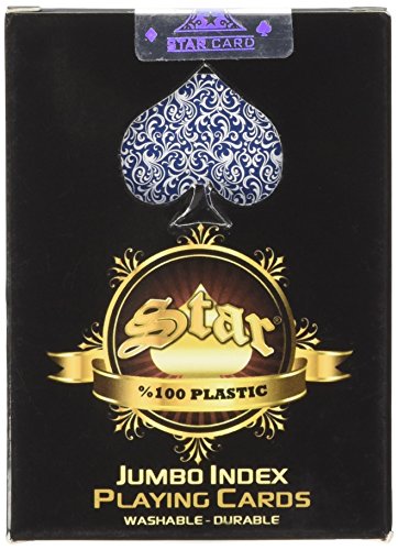 Staroyun staroyun1030653 Kunststoff Star Poker Jumbo Spielkarten von Staroyun