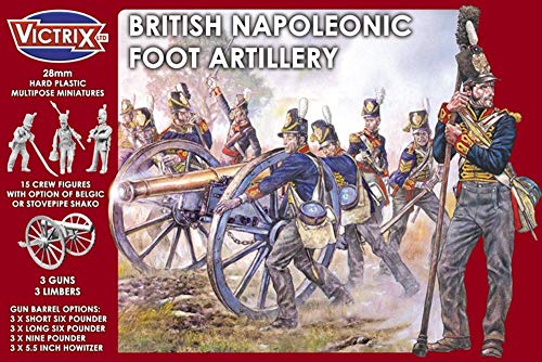Victrix VX0010 - Britische Napoleonische Fußartillerie - 15 Figuren, 3 Geschütze, 3 Limbers Box Set - 28mm Plastikminiaturen Napoleonic Victrix VX0010 - Britische Napoleonische Fußartillerie - 15 Figuren, 3 Geschütze, 3 Limbers Box Set - 28mm Plastikminiaturen Napoleonic von Unbekannt