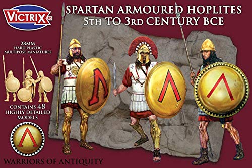 Victrix VXA002 Spartanische Gepanzerte Hopliten 5 Bis 3 Jahrhundert BCE 48 Abbildung Box Set 28 mm Kunststoff Miniaturen Antike Griechen von VICTRIX