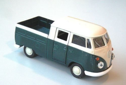 Volkswagen T1 DoKa PickUp grün Pritsche VW Bulli 1:38 Modellauto Welly 12186 von Volkswagen