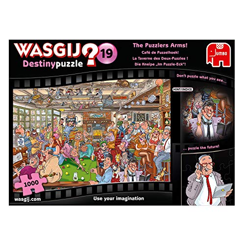 Jumbo Spiele Wasgij Destiny 19 - Die Kneipe Im Puzzle-Eck!, Puzzle, Erwachsenenpuzzle, Puzzlespiel, 1000 Teile, 19166 von Jumbo