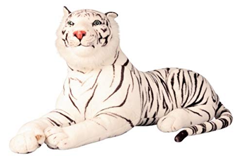 Weisser Tiger XXL Plüschtier 110 cm Kuscheltier 1,70m Gesamtlänge Raubkatze Weiss Stofftier von unbekannt