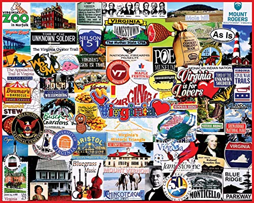 White Mountain - I Love Virginia Puzzle, 1000 Teile Puzzle von White Mountain
