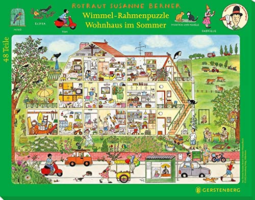 Wimmel-Rahmenpuzzle Sommer Motiv Wohnhaus von Unbekannt