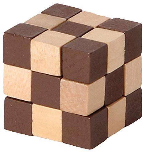 Bartl 111078 Schlangenwürfel Knobelspiel Mini 3 x 3 x 3 braun-Natur von Bartl