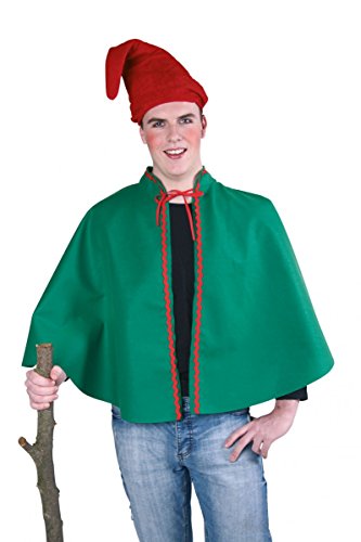 Festartikel-Müller Zwerg Cape Märchen Umhang Grün-Rot M-L für Unisex-Kinder Festartikel-Müller Zwerg Cape Märchen Umhang Grün-Rot M-L für Unisex-Kinder von Festartikel-Müller