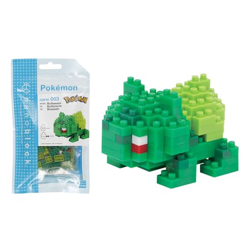 nanoblock NBPM003 Pokemon Bulbasaur, Colourful von nanoblock