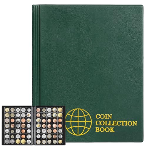 420 Taschen Münzalben - 28x29 mm/1,1x1,1 Zoll Grünes Münzbuch mit 10 Seiten Münzsammlungshalter Münzaufbewahrungsbuch CS0242GR 420 Taschen Münzalben - 28x29 mm/1,1x1,1 Zoll Grünes Münzbuch mit 10 Seiten Münzsammlungshalter Münzaufbewahrungsbuch CS0242GR von Uncle Paul