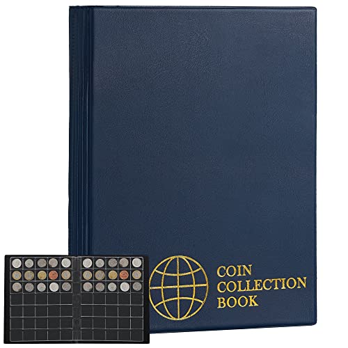 Coin Holder Sammlung - Coin Storage Album für Sammler CS02 (Preußischblau, Taschengröße 30 x 28 mm/1,2 x 1,1 Zoll) von Uncle Paul