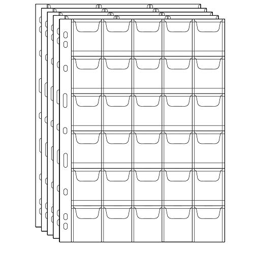 Uncle Paul Seiten für Münzfächer – 30 Fächer Standard-Münzfächer mit 9 Löchern Sammelhüllen für Münzen 5 Blätter CS03530 Uncle Paul Seiten für Münzfächer – 30 Fächer Standard-Münzfächer mit 9 Löchern Sammelhüllen für Münzen 5 Blätter CS03530 von Uncle Paul