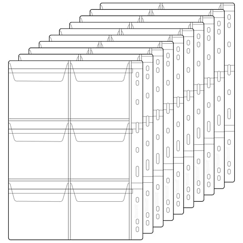Uncle Paul Standard 9-Loch Münzeinlagen für Münzen, 10 Blatt CS031 (60 Taschen (97 x 82 mm / 3,82 x 3,23 Zoll), Transparent) von Uncle Paul