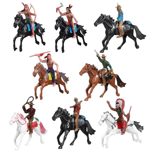 8PCS Western Cow Boy Und Pferdemodelle Für Kreative Spiele Und Farm Themed Room Decoration Farm Animal Toy von UncleS