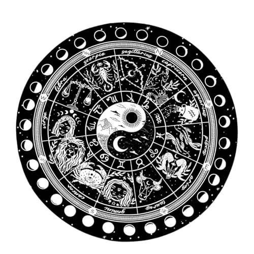 UncleS Astrologie Pendel Matte Symbol Moonphase Mousepad Gummi Gottesfälle Winderlingszeremonie Für Schreibtischdekoration Astrologie Matte von UncleS