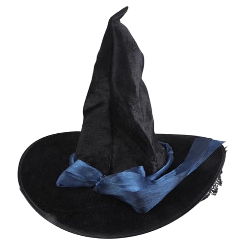 UncleS Eleganter Hexenhut Zauberer Zauberer Stylish Kostüm Mode Kopfbedeckung Für Partykleidung Und Rollenspiele Polyester Hexenhut von UncleS