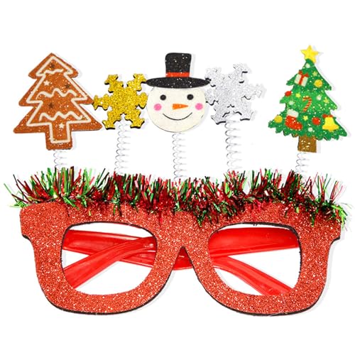 UncleS Farbenfroher Brillenrahmen für Weihnachtsfeiern, Urlaubsbrillenrahmen für Feiertage, kreative Weihnachtsbrillen von UncleS