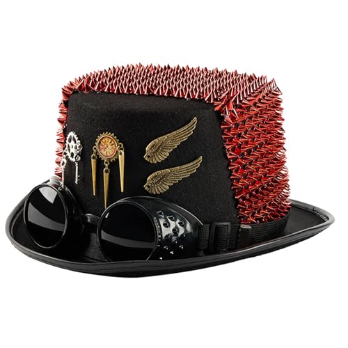 UncleS Industrial Age Clock Rivets Hat For Coser Dark Goggles For Costume Parties Halloween Event Photo Props Gothic Festival Accessories Adults UncleS Industrial Age Clock Rivets Hat For Coser Dark Goggles For Costume Parties Halloween Event Photo Props Gothic Festival Accessories Adults von UncleS