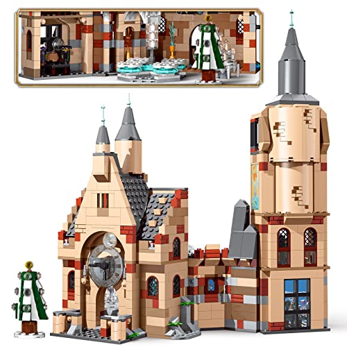 Under the Baubles Harry Uhrenturm und Schloss (871 Stücke), mit Dumbledore Büro Bausteine Spielzeug Geschenk für Kinder, Jungen und Mädchen von Under the Baubles