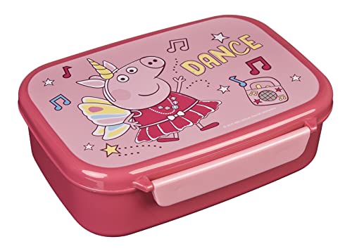 Scooli Brotdose für Kinder mit herausnehmbaren Einsatz - Peppa Pig - Kindergarten Brotdose - Sandwichbox Schule - Brotzeitdose aus Kunststoff BPA frei - Sandwichbox - Lunchbox - Vesperbox von Undercover