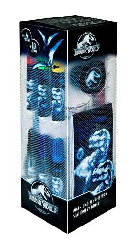 Undercover Mal- und Schreibturm 35-teilig - Malset Jurassic World für Kinder - Malturm mit Ausmalposter - kreatives Malset für Kinder - unbedenkliche Inhaltsstoffe - Geschenkartikel - ab 3 Jahren Undercover Mal- und Schreibturm 35-teilig - Malset Jurassic World für Kinder - Malturm mit Ausmalposter - kreatives Malset für Kinder - unbedenkliche Inhaltsstoffe - Geschenkartikel - ab 3 Jahren von Jurassic World