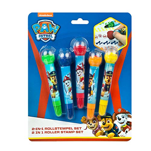 Undercover PPAT0743 - Set mit 5 bunten Fasermalern und Stempeln, Paw Patrol Undercover PPAT0743 - Set mit 5 bunten Fasermalern und Stempeln, Paw Patrol von Undercover