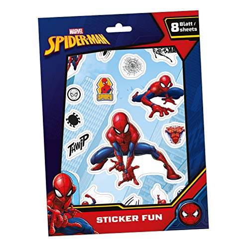 Undercover SPMA0061 - Sticker Fun, Marvel Spider-Man, 7 Bögen mit Metallic Aufklebern, ca. 16,6 x 22,3 cm von Undercover