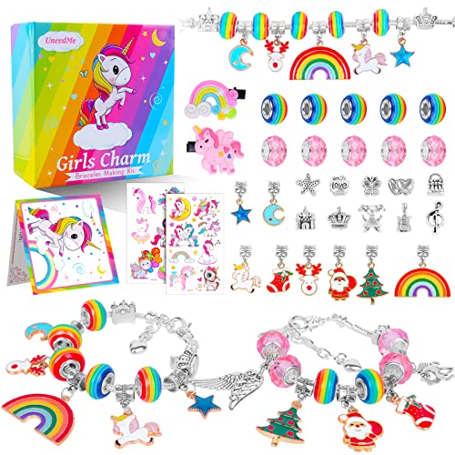 UneedMe Einhorn Geschenke für Mädchen Kinder Spielzeug Mädchen Geschenke 5 6 7 8 9+ Jahre Schmuck Selber Machen Basteln Mädchen Armband von UneedMe