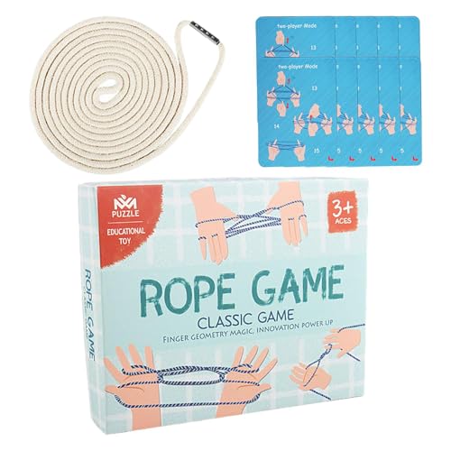 Cats Cradle String, Hand Rope Puzzle Trick Toy, Interactive Educational String Plaything Compact Design Fits Easily in Pockets or Bags, for Kids and Adults, 4.13x3.39x0.87 Inches Cats Cradle String, Hand Rope Puzzle Trick Toy, Interactive Educational String Plaything Compact Design Fits Easily in Pockets or Bags, for Kids and Adults, 4.13x3.39x0.87 Inches von Ungtyb