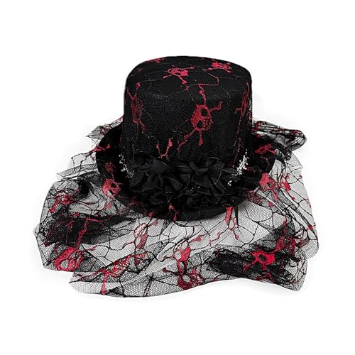 Damen-Zylinderhut, Gothic-Zylinderhut, Halloween-Zylinderhut, Theateraufführungszylinderhüte, Halloween-Faschingskarneval, Hut Damen-Zylinderhut, Gothic-Zylinderhut, Halloween-Zylinderhut, Theateraufführungszylinderhüte, Halloween-Faschingskarneval, Hut von Ungtyb